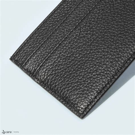 Card Holder Black Grained Calfskin with DIOR AND SHAWN 